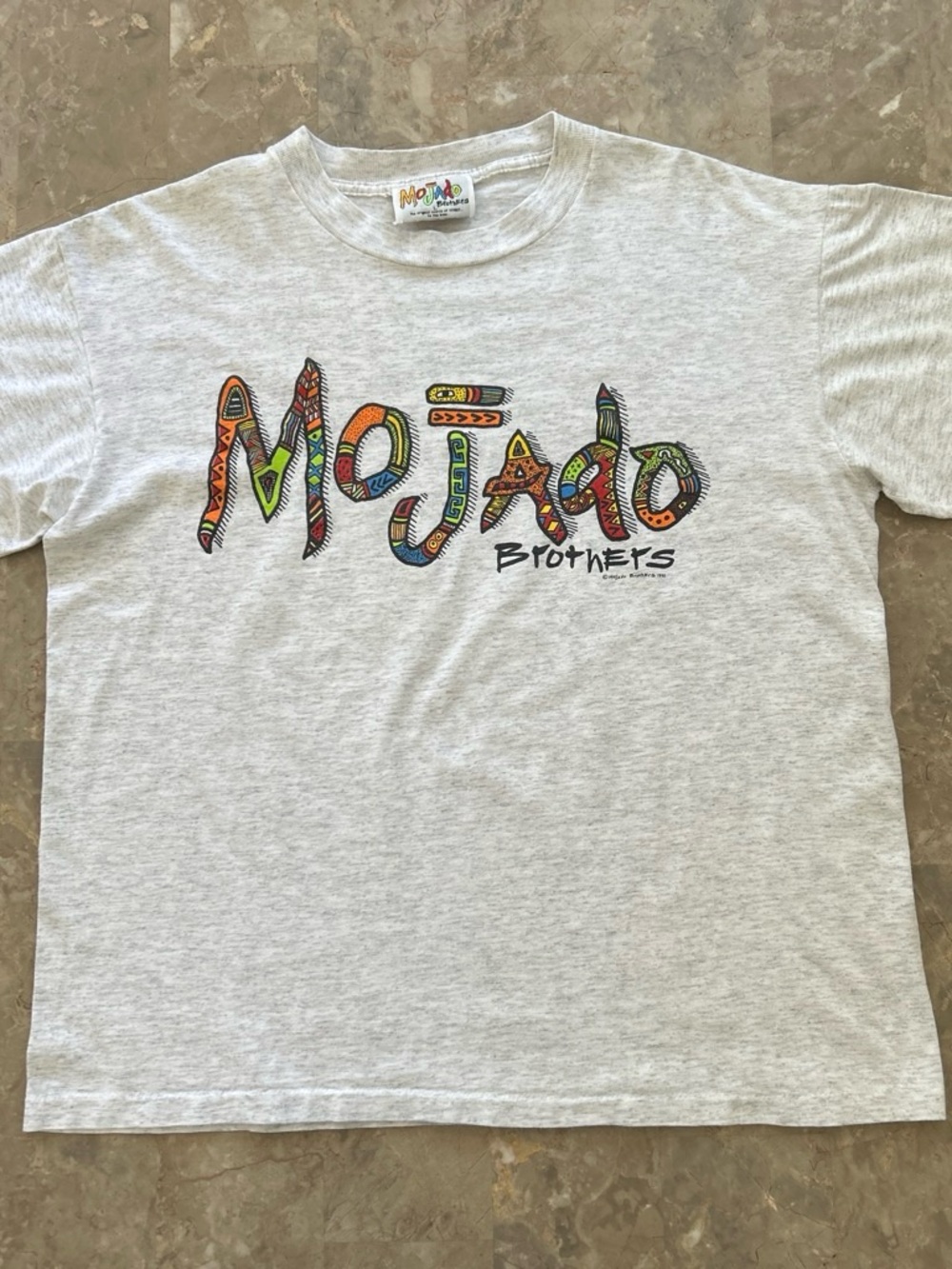 Vintage 1992 Mojado Brothers Graphic T Shirt Large Single Stitch Wolf Chicano